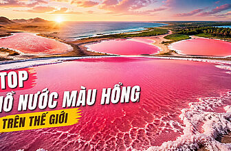 Những hồ nước có màu hồng tự nhiên kỳ lạ trên thế giới