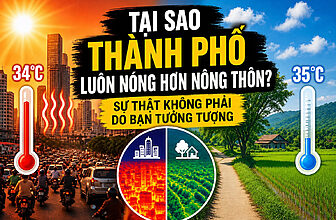 Tại sao thành phố nóng hơn nông thôn? Giải thích hiện tượng đảo nhiệt đô thị