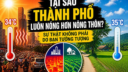 Tại sao thành phố nóng hơn nông thôn? Giải thích hiện tượng đảo nhiệt đô thị